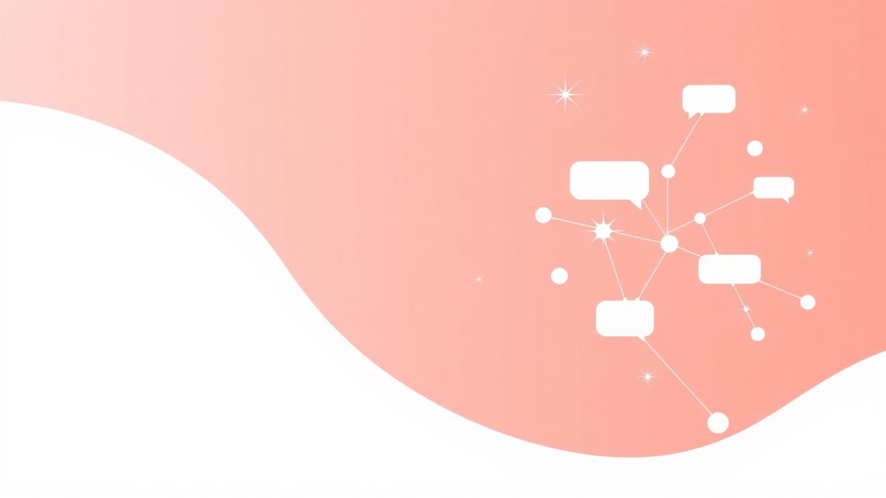 Abstract network of chat bubbles and nodes representing AI search citations